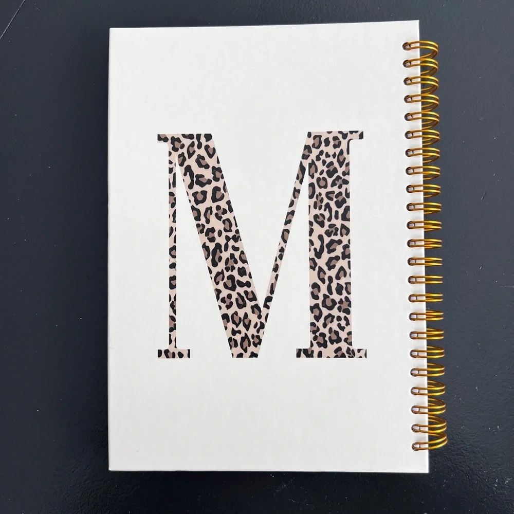 “M” Leopard Notebook